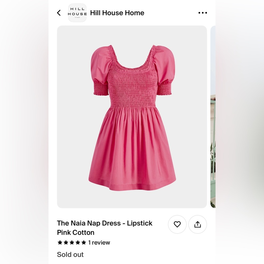 Hill House Home Naia Nap Dress - Pink - XS